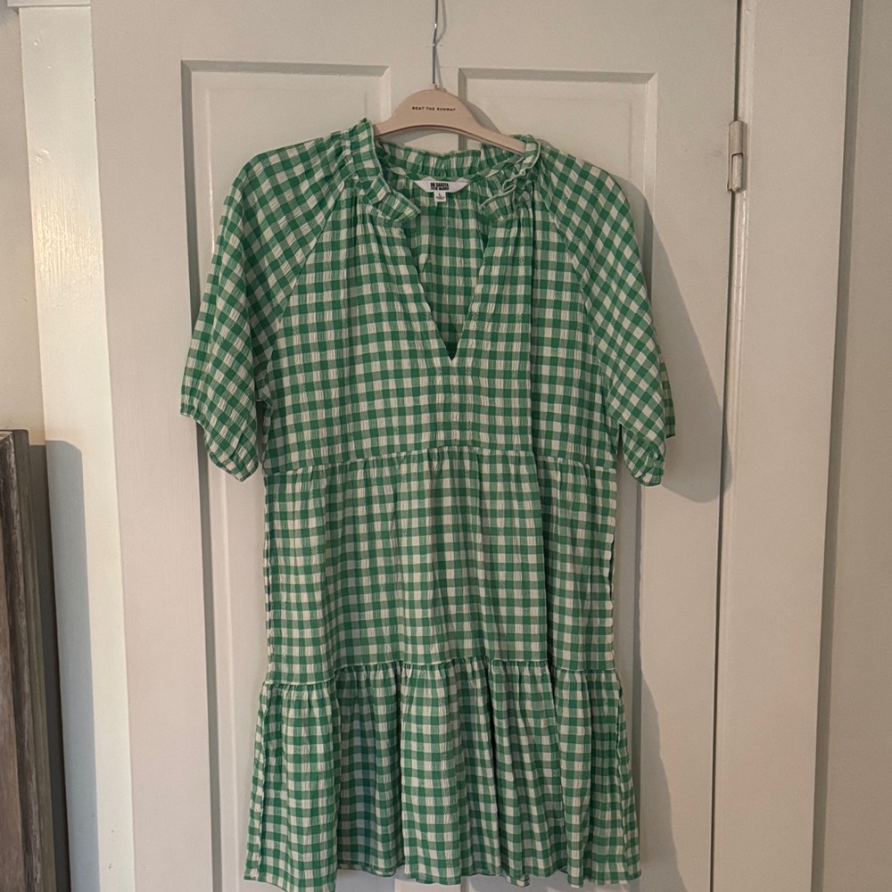 BB Dakota Green Gingham Dress size L